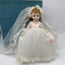 Madame Alexander Vintage 1970 Doll 13" Classic Bride Doll #1570 Auburn Red Hair