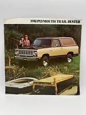 1981 PLYMOUTH TRAIL DUSTER SUV Truck Auto Dealer 11x11 Sales Brochure and Specs