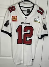 Tom Brady Tampa Bay Bucs White Nike Vapor Limited Super Bowl LV Jersey Size Xl