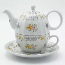 Charles Sadek Imports Andrea Tea for One 4-Piece Tea Set Floral Design Teapot