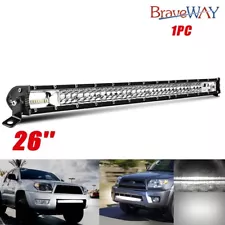 26" 1800W Dual Row LED Work Light Bar 4WD Truck SUV ATV Driving Fog Lamp 25/27"