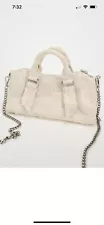 Zara distressed fabric city bag