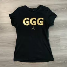 Nike Jordan GGG Gennady Golovkin T Shirt Womens Medium Black Short Sleeve