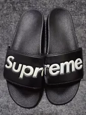 Supreme Black Slides Sandals Size 11