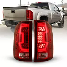 LED Sequential Taillights for 07-13 Chevy Silverado 1500 2500 3500 Red Lens Pair