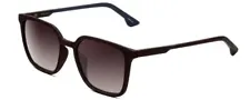 Police SPL769 Unisex Square Designer Sunglasses in Matte Brown Blue & Brown 54mm