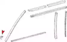 MERCEDES 350SL, 380SL, 450SL - Door Window Seal URO Parts 1077271130 (For: 1982 Mercedes-Benz 380SL)