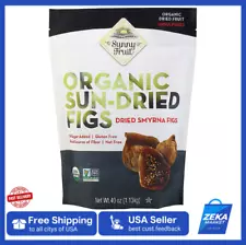 40oz Sunny Fruit USDA Organic Sun-Dried Smyrna Figs Dried Fruit Unsulfured - New