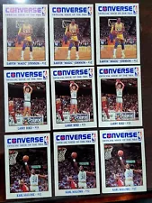 LOT OF 9!! 3 1989 Converse Larry Bird, 3 Magic Johnson, 3 Karl Malone. For All!