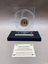 2020 Cleveland Indians Limited Edition Gold Coin 1920 1948 World Series + Stand