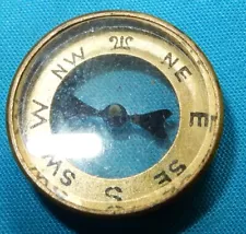 FABULOUS WW2 ERA RAF MINIATURE ESCAPE POCKET COMPASS - 20 mm - AIR FORCE