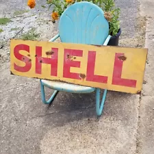 Vintage look Old Style Rusty Shell Gasoline Gas Station Sign hot rod garage art