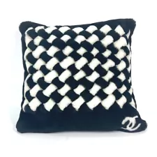 CHANEL 23 Years Novelty CC Mark Pillow Interior Bicolor cushion Unused