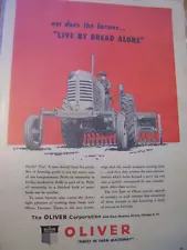 VINTAGE OLIVER CORP ADVERTISING - TRACTOR & # GRAIN DRILL - 1948