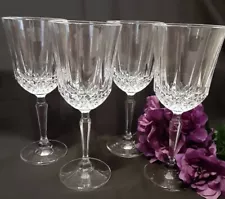 SALE!! Set of 4 Toscany ELITE Crystal Water Wine Glasses 8⅛" Cross Cut Crystal