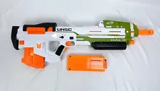 NERF UNSC Halo MA40 Motorized Dart Blaster Toy + Extra 12 Dart Cartridge