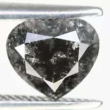 1.15 CT Heart Shape Salt & Pepper Diamond – Unique Gemstone for Engagement Ring