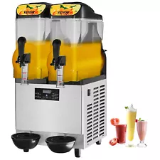 VEVOR Commercial Slush Machine 12LX2 Daiquiri Margarita Smoothie Maker 6.4 Gal