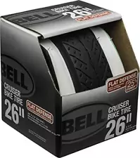 Comfort Cruiser Bike Tires with Flat Defense Flat Defense - Whitewall