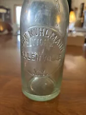 John Kuhlman beer bottle, Ellenville NY Not for sale on bottle. prohiibition era