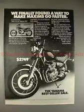 1982 Yamaha Maxim 550 & 650 Motorcycle Ad, Go Faster!!