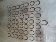 Lot of 50 Used Steel Horseshoes for Metal Work, Crafts Etc. Free Shipping!