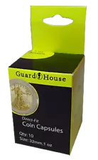 10 Pack Guardhouse 1 oz Gold Eagle/Buffalo Direct-Fit Coin Capsules 32mm