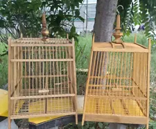 Bird House Cage Birdcage Wire Antique Vintage Wood Style Decorative 15 Teeth DHL