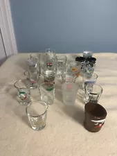 Miscellaneous Lot of 22 Shot Glass Glasses