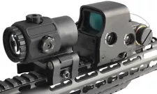 558+3X Magnifier Green/Red dot Holographic Reflex Sights Mount for Hunting Black