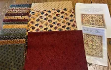 HOLIDAY CHEER QUILT KIT, MODA KANSAS TROUBLES COTTON FABRIC, STRIP CLUB PATTERN