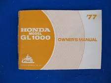 Honda 1976 GL1000 Gold Wing Original Factory New Old Stock Owners Manual t107