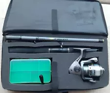 South Bend Raven Travel Graphite 6' Rod & spinning reel combo+tackle box 6-piece