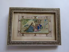 Vintage Miniature Persian Painting on Bone