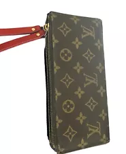 Authentic Louis Vuitton Adele Monogram Canvas Long Zip Wallet