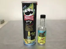 Empty Pringles HOT ONES Los Calientes Verde Can & Empty Hot Sauce Bottle HOT!