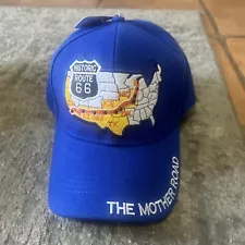 Route 66 US Historical Map Hat Highway The Mother Road New Clean Tags Adjustable