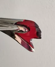 1950 PONTIAC INSERT FOR HOOD ORNAMENT CHIEFTAIN TINTED RED ILLUMINATED