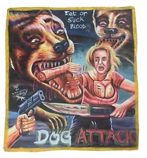 ghana movie poster painting Dog Attack Oil On Floursack By Da Aramasco