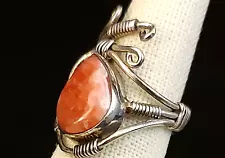 Women's Ring Dragon Scale Wire Cocktail Ring Hand Crafted Size 8.5- 7g