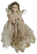 Porcelain Doll 16" Vintage Stained Storage Worn Scary Prop