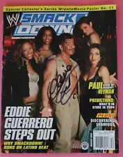 Wrestling: Jan 2004 Smack Down Magazine Signed by Eddie Guerrero? Poster Intact