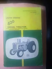 Vintage John Deere 820 Diesel Tractor OMR2088R Operators Manual Book