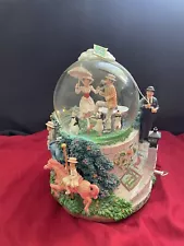 Disney Store Mary Poppins Let's Go Fly A Kite Water Snow Globe Music Box Tested