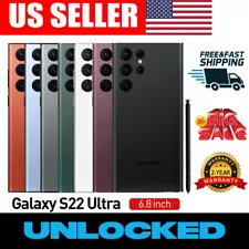 New Samsung Galaxy S22 Ultra 5G SM-S908U1 FACTORY UNLOCKED &FREE GIFT ALL MEMORY