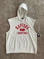 Nike NBA Authentics Toronto Raptors Player Issued Sleeveless Hoodie Size XL NWT