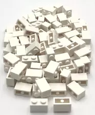 Lego 100 New White Bricks 1 x 2 Stud Building Blocks Pieces Parts