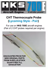 Pair of CHT Probes - Lycoming Style for HKS 700E Aircraft Engine (Condition:NEW)