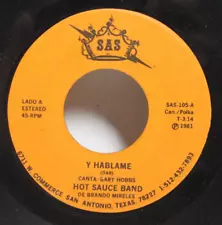 Hot Sauce Band 45 7" Y Hablame - Latin Chicano Tejano Tex Mex Gary Hobbs Rare