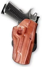 Leather Paddle Holster Fits, Sig P210 Target Square Trigger Guard 9mm 5" #1267#